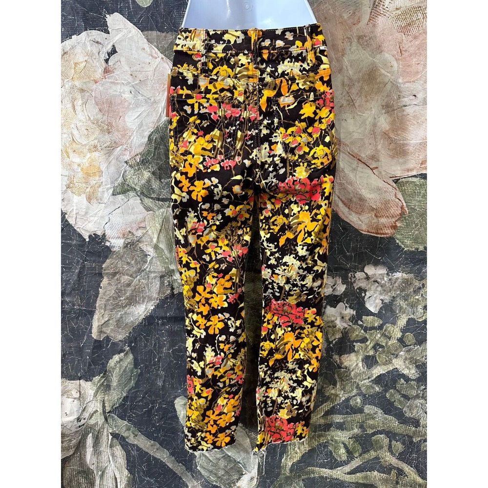 NWT Mother The Hustler High-Rise Corduroy Pants Autumn Floral Size 24 - Picture 9 of 10